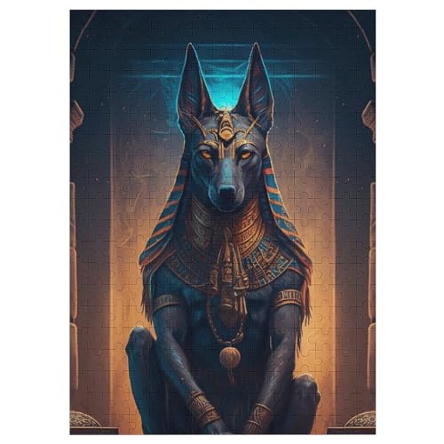 Holzpuzzle 300 Teile, Anubis-Kunstwerk Puzzles Erwachsene Und Kinder, Am Besten Für Die Familienspielsammlung - Puzzle （42×30cm） von GGJJTT