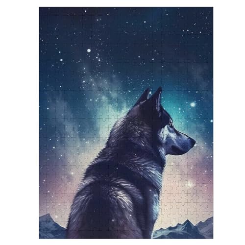 Holzpuzzle 500 Teile, Wolf Puzzles Erwachsene Und Kinder, Am Besten Für Die Familienspielsammlung - Puzzle （55×41cm） von GGJJTT