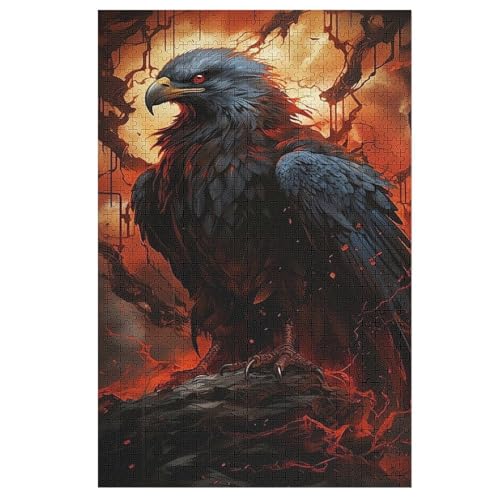 Holzpuzzle Adler Puzzle 1000 Teile Erwachsene Klassische Pädagogisches Spielzeug Kinder Lernspiel Herausforderndes Puzzles 78×53cm von GGJJTT