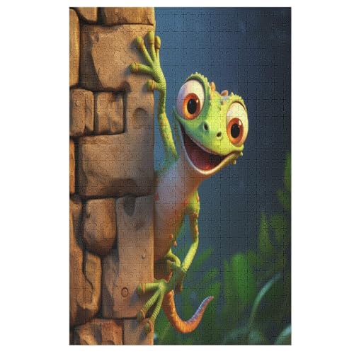 Holzpuzzle Eidechse Puzzle 1000 Teile Erwachsene Klassische Pädagogisches Spielzeug Kinder Lernspiel Herausforderndes Puzzles 78×53cm Holzpuzzle Eidechse Puzzle 1000 Teile Erwachsene Klassische Pädagogisches Spielzeug Kinder Lernspiel Herausforderndes Puzzles 78×53cm von GGJJTT