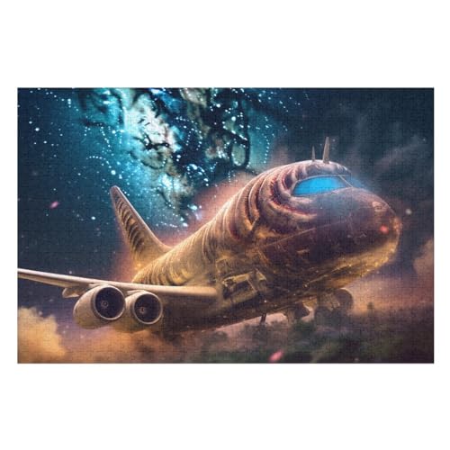 Holzpuzzle Flugzeug Puzzle 1000 Teile Erwachsene Klassische Pädagogisches Spielzeug Kinder Lernspiel Herausforderndes Puzzles 78×53cm von GGJJTT