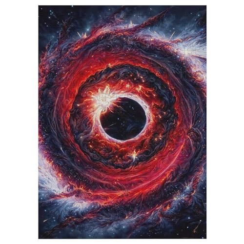 Holzpuzzle Planet Starry Sky Puzzle 300 Teile Erwachsene Klassische Pädagogisches Spielzeug Kinder Lernspiel Herausforderndes Puzzles Raumdekoration Detailreiches Geschenk （42×30cm） von GGJJTT