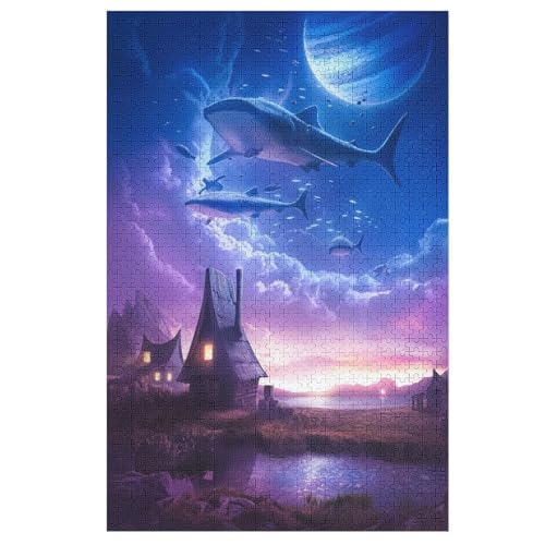 Holzpuzzles 1000 Teile Mystisch Worldsced -Puzzle Für Jungen Und Mädchen, Schwierigkeitsgrad, Lernspiele, Familienspielzeug （78×53cm） von GGJJTT