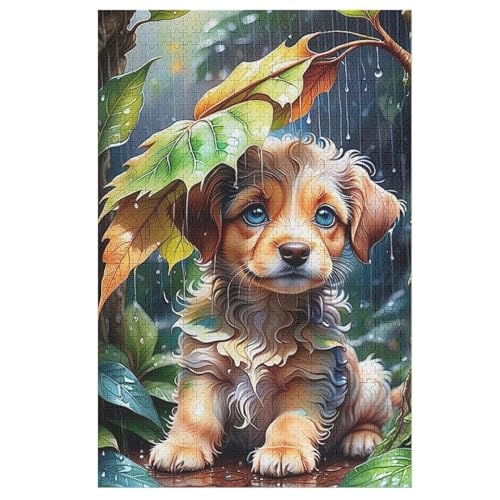 Hund -Puzzle, 1000 Teile,Holzpuzzle Für Erwachsene Kinder, Lustiges Spielzeug, Denkspiel, Spielzeug, Bildungsspiel, Herausforderung, Pädagogisch, （78×53cm） von GGJJTT