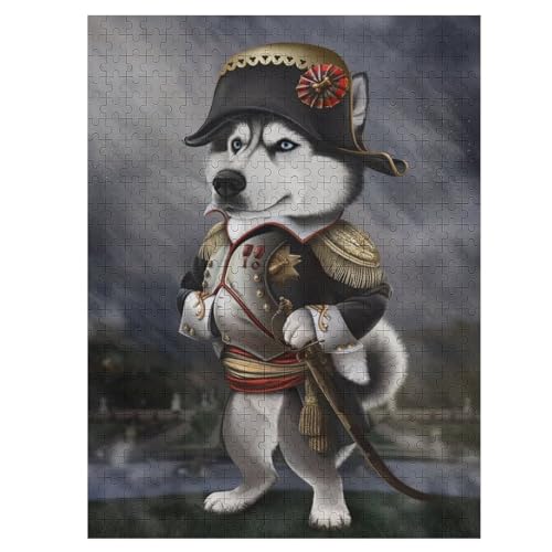 Husky 500 Teile Puzzle, Holzpuzzle, Puzzles Für Erwachsene Kinder, 500 Teile Puzzle Für Jugendliche & Erwachsene Lernspiel Herausforderungsspielzeug （55×41cm） von GGJJTT