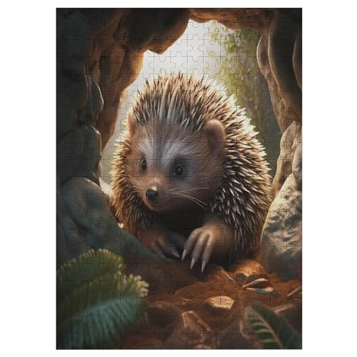 Igel Holzpuzzle 300 Teile, Knobelspiele Für Erwachsene, Teenager, Puzzles Unmögliche - Kinder Puzzle Zimmer Deko （42×30cm） von GGJJTT