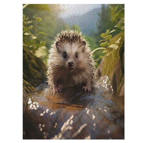 Igel Holzpuzzle 500 Teile, Knobelspiele Für Erwachsene, Teenager, Puzzles Unmögliche - Kinder Puzzle Zimmer Deko （55×41cm） von GGJJTT