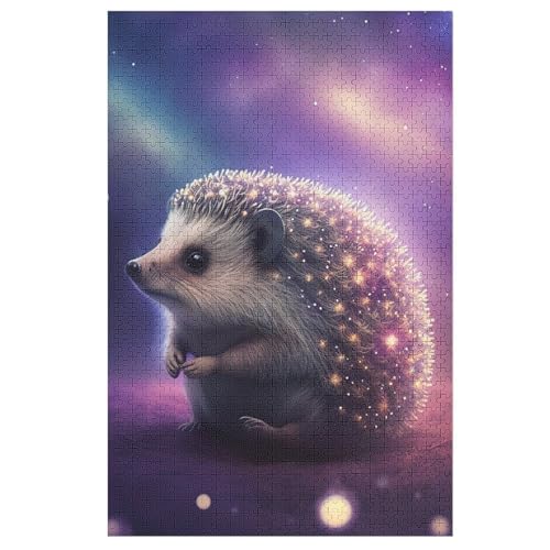 Igel Holzpuzzle Erwachsene - 1000 Teiliges Jigsaw Knobelspiel - Puzzle Für Erwachsene & Kinder - Outdoor & Reisespielzeug 78×53cm von GGJJTT