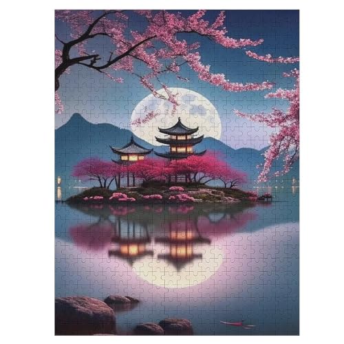 Japan-Stil Puzzles 500 Teile Erwachsener Kniffel Spaß Für Die Ganze Familie - 500 Puzzleteilige Motive, Holzpuzzle Kinder Erwachsene, Impossible Puzzle Schwer （55×41cm） von GGJJTT