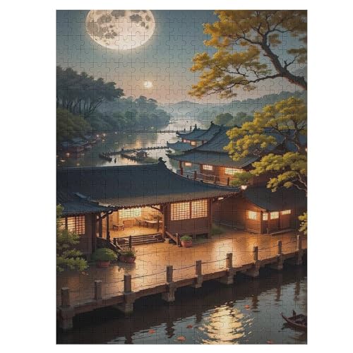 Japan Style 500 Teile Premium-Puzzles Für Erwachsene Kinder- Holzpuzzles Spaß Und Lernspiele - Perfekte Puzzle-Geschenke （55×41cm） von GGJJTT