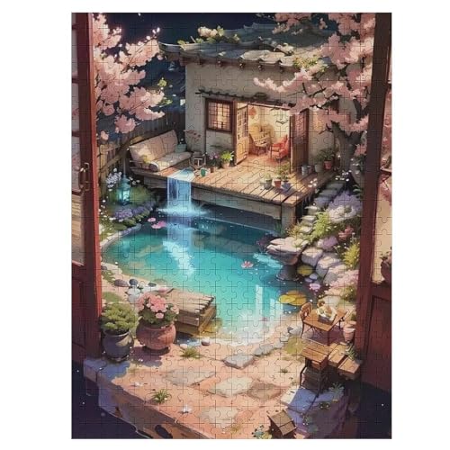 Japan Style 500 Teile Puzzles, Wood Craft, Hochwertiges Modernes Puzzle, DIY, Für Erwachsene Und Kinder Ab 12 Jahren Holz, Puzzle （55×41cm） von GGJJTT