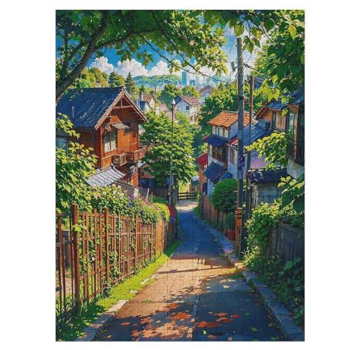 Japan Style -Puzzle, 500 Teile,Holzpuzzle Für Erwachsene Kinder, Lustiges Spielzeug, Denkspiel, Spielzeug, Bildungsspiel, Herausforderung, Pädagogisch, （55×41cm） von GGJJTT