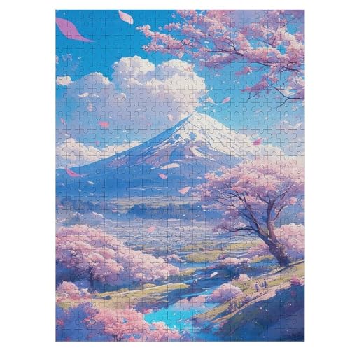 Japan Style -Puzzle, 500 Teile,Holzpuzzle Für Erwachsene Kinder, Lustiges Spielzeug, Denkspiel, Spielzeug, Bildungsspiel, Herausforderung, Pädagogisch, （55×41cm） von GGJJTT