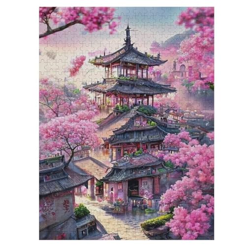 Japan Style-Puzzle Für Erwachsene, 500-teilige Puzzles Für Teenager Und Kinder, Kreative Puzzles Für Die Familie, Herausfordernde Spiele, Spielzeug, Geschenke （55×41cm） von GGJJTT