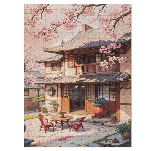 Japan Style Puzzle Für Erwachsene 500 Teile Premium 100% Recyceltes Brett Zum Lernen, Lernspielzeug, Familienspiele Kinder Holzpuzzle （55×41cm） von GGJJTT