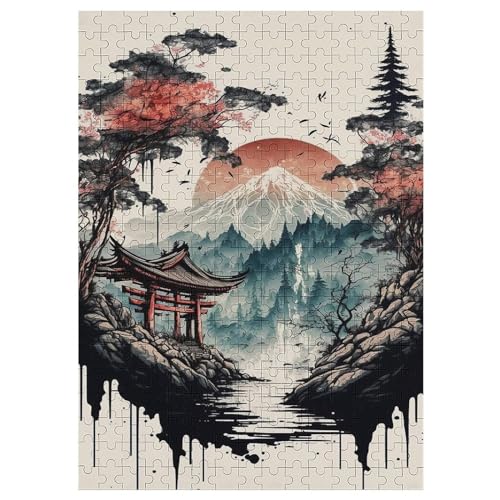 Japan Style-Puzzlespiel Aus Holz, 300 Puzzleteile, Kreatives Puzzle Für Teenager Und Erwachsene, Kreatives Spielzeug, Puzzles, （42×30cm） von GGJJTT