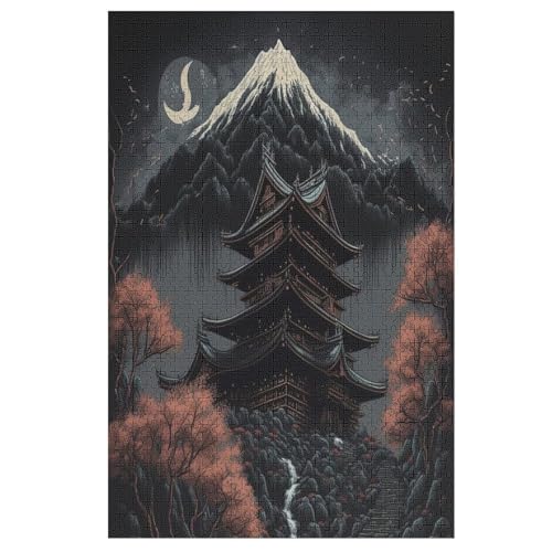 Japanese Temple Holzpuzzle Erwachsene - 1000 Teiliges Jigsaw Knobelspiel - Puzzle Für Erwachsene & Kinder - Outdoor & Reisespielzeug - Geduldspiel （78×53cm） von GGJJTT