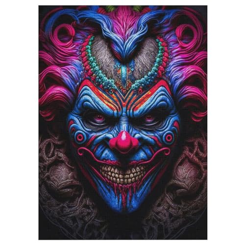 Joker Holzpuzzle 300 Teile, Knobelspiele Für Erwachsene, Teenager, Puzzles Unmögliche - Kinder Puzzle Zimmer Deko （42×30cm） von GGJJTT