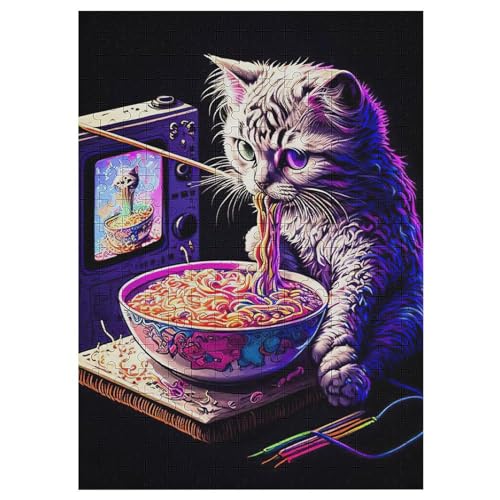 Katze 300 Teile Puzzle, Holzpuzzle, Puzzles Für Erwachsene Kinder, 300 Teile Puzzle Für Jugendliche & Erwachsene Lernspiel Herausforderungsspielzeug （42×30cm） von GGJJTT