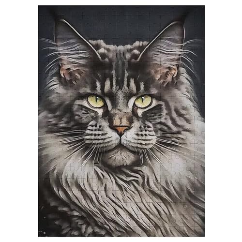 Katze 300 Teile Puzzle, Holzpuzzle, Puzzles Für Erwachsene Kinder, 300 Teile Puzzle Für Jugendliche & Erwachsene Lernspiel Herausforderungsspielzeug （42×30cm） von GGJJTT