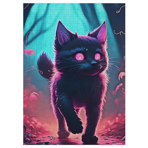 Katze Puzzles 300 Teile Erwachsener Kniffel Spaß Für Die Ganze Familie - 300 Puzzleteilige Motive, Holzpuzzle Kinder Erwachsene, Impossible Puzzle Schwer （42×30cm） von GGJJTT