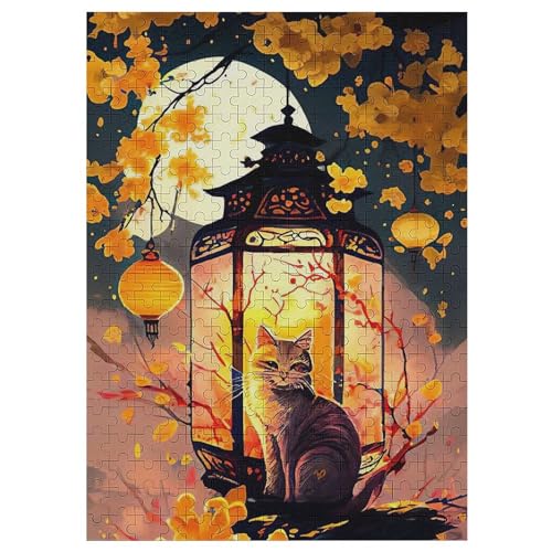 Katze Puzzles 300 Teile Erwachsener Kniffel Spaß Für Die Ganze Familie - 300 Puzzleteilige Motive, Holzpuzzle Kinder Erwachsene, Impossible Puzzle Schwer （42×30cm） von GGJJTT