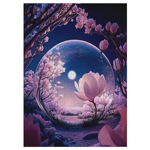 Kirschbaum Japan Kunst Holzpuzzle Erwachsene - 300 Teiliges Jigsaw Knobelspiel - Puzzle Für Erwachsene & Kinder - Outdoor & Reisespielzeug - Geduldspiel （42×30cm） von GGJJTT