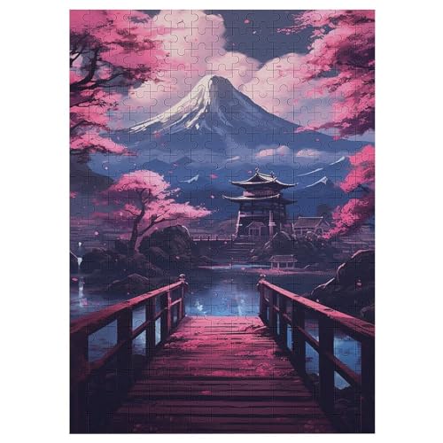 Kirschbaum Japan Kunst – Puzzle 300 Teile, Holzpuzzle, Herausforderndes Geschicklichkeitsspiel Für Die Ganze Familie, Kinder Erwachsenenpuzzle Ab 12 Jahren （42×30cm） von GGJJTT