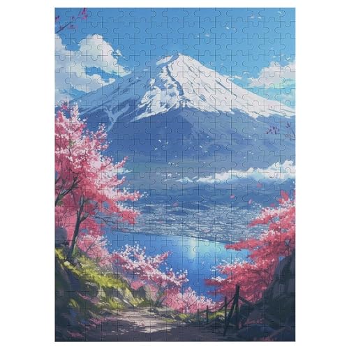 Kirschbaum Japan Kunst – Puzzle 300 Teile, Holzpuzzle, Herausforderndes Geschicklichkeitsspiel Für Die Ganze Familie, Kinder Erwachsenenpuzzle Ab 12 Jahren （42×30cm） von GGJJTT