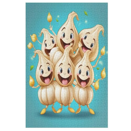 Knoblauch Puzzles 1000 Teile Erwachsener Kniffel Spaß Für Die Ganze Familie - 1000 Puzzleteilige Motive, Holzpuzzle Kinder Erwachsene, Impossible Puzzle Schwer （78×53cm） von GGJJTT