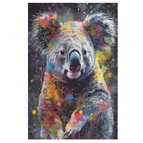 Koala 1000 Teile Puzzles, Wood Craft, Hochwertiges Modernes Puzzle, DIY, Für Erwachsene Und Kinder Ab 12 Jahren Holz, Puzzle （78×53cm） von GGJJTT