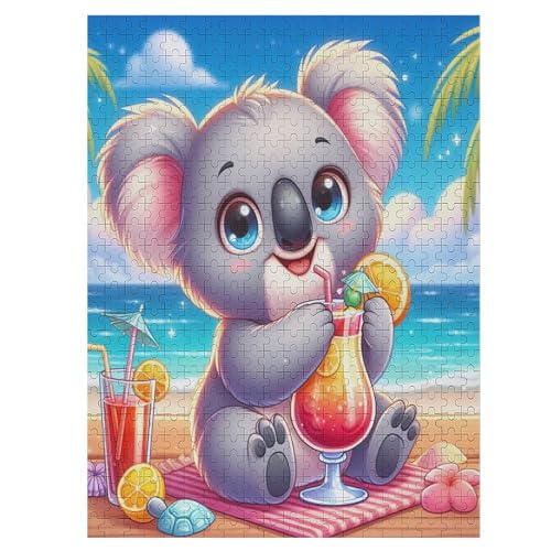 Koala Holzpuzzle 500 Teile Klassische Puzzles Erwachsene Kinder Puzzle DIY Kit Holzspielzeug Einzigartiges Geschenk Moderne Wohnkultur （55×41cm） von GGJJTT