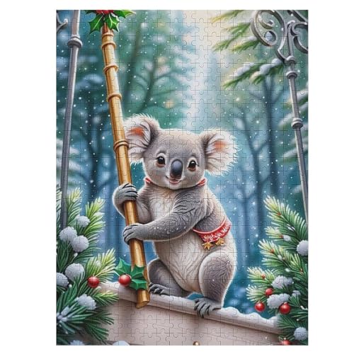 Koala Holzpuzzle Erwachsene - 500 Teiliges Jigsaw Knobelspiel - Puzzle Für Erwachsene & Kinder - Outdoor & Reisespielzeug - Geduldspiel （55×41cm） von GGJJTT