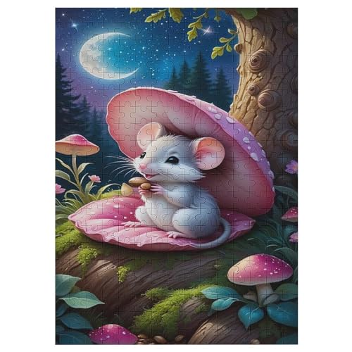 Maus 300 Teile Puzzle, Holzpuzzle, Puzzles Für Erwachsene Kinder, 300 Teile Puzzle Für Jugendliche & Erwachsene Lernspiel Herausforderungsspielzeug （42×30cm） von GGJJTT