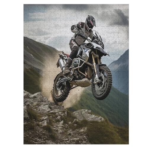 Motocross 500 Teile Premium-Puzzles Für Erwachsene Kinder- Holzpuzzles Spaß Und Lernspiele - Perfekte Puzzle-Geschenke （55×41cm） von GGJJTT