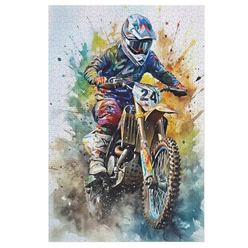 Motocross Puzzles 1000 Teile Für Jugendliche Kreatives Holzpuzzlespielzeug Familienspiel Schwierigkeitsgrad Herausforderungspuzzles 78×53cm Motocross Puzzles 1000 Teile Für Jugendliche Kreatives Holzpuzzlespielzeug Familienspiel Schwierigkeitsgrad Herausforderungspuzzles 78×53cm von GGJJTT