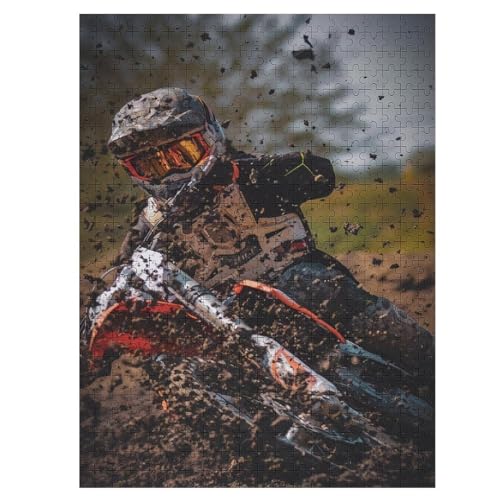 Mountainbike 500 Teile Puzzle Für Erwachsene, Herausforderung Puzzles - Familienpuzzle Verringerter Druck Schwieriges Puzzle Rahmen Holzpuzzle Für Erwachsene Kinder 12+ （55×41cm） von GGJJTT