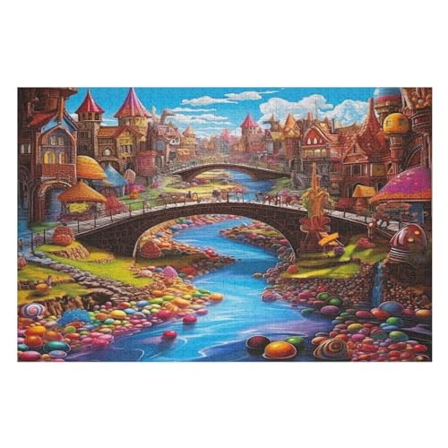 Paradies Puzzle 1000 Teile, Holzpuzzle Für Erwachsene Kinder, Impossible Puzzles, Geschicklichkeitsspiel Für Die Ganze Familie 78×53cm von GGJJTT