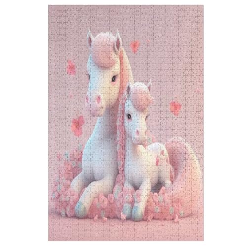 Horse Holzpuzzle 1000 Teile Klassische Puzzles Erwachsene Kinder Puzzle DIY Kit Holzspielzeug Einzigartiges Geschenk Moderne Wohnkultur （78×53cm） von GGJJTT