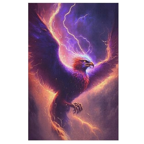 Phoenix Puzzle 1000 Teile,Puzzles Für Erwachsene, Impossible Puzzle, GesKükenlichkeitsspiel Für Die Ganze Familie, Puzzle Kinder,Holzpuzzle-Geschenk,Raumdekoration, （78×53cm） von GGJJTT