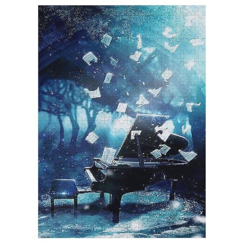 Piano Holzpuzzle 300 Teile,Puzzles Für Erwachsene, Impossible Puzzle, GesKükenlichkeitsspiel Für Die Ganze Familie,Home Dekoration Puzzle, Puzzle Kinder Legespiel （42×30cm） von GGJJTT