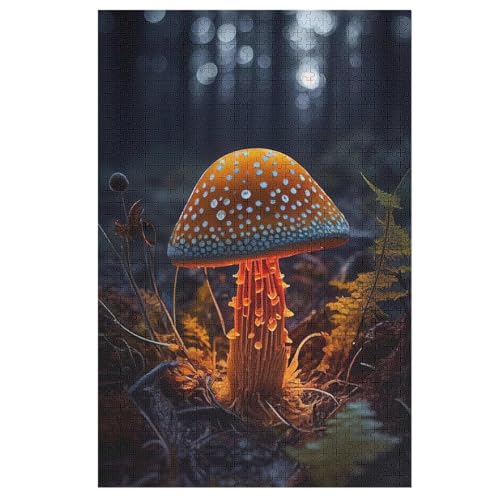 Pilz Puzzle Für Erwachsene,1000-teiliges Puzzle,Puzzle Für Erwachsene Und Kinder,Holzpuzzle,Lernspielzeug, （78×53cm） von GGJJTT