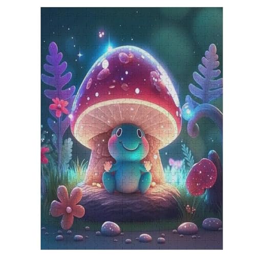 Pilz Puzzles 500 Teile Erwachsener Kniffel Spaß Für Die Ganze Familie - 500 Puzzleteilige Motive, Holzpuzzle Kinder Erwachsene, Impossible Puzzle Schwer （55×41cm） von GGJJTT