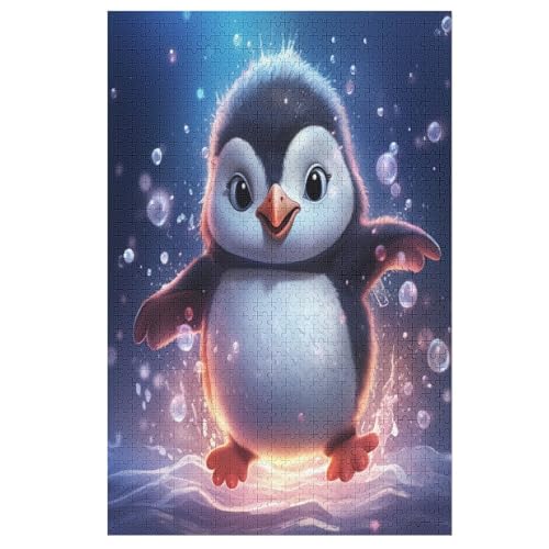 Pinguin 1000 Teile Puzzles Für Erwachsene Holzpuzzle Familienpuzzlespiel Stressabbau-Puzzle Für Erwachsene Kinder Ab 12 Jahren （78×53cm） von GGJJTT