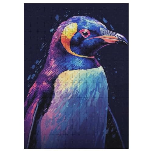 Pinguin Holzpuzzle 300 Teile, Knobelspiele Für Erwachsene, Teenager, Puzzles Unmögliche - Kinder Puzzle Zimmer Deko （42×30cm） von GGJJTT