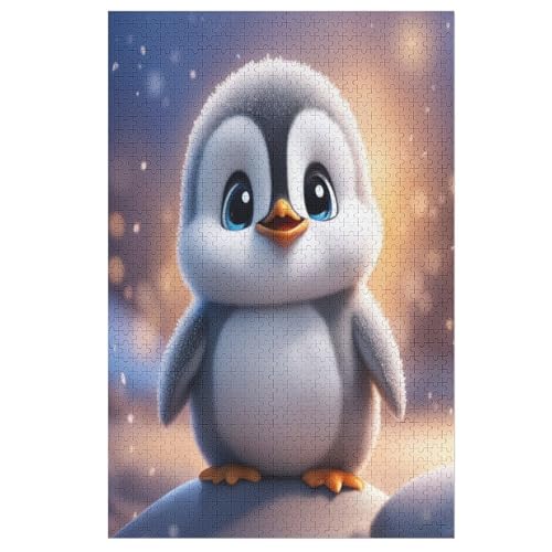 Pinguin -Puzzle, 1000 Teile,Holzpuzzle Für Erwachsene Kinder, Lustiges Spielzeug, Denkspiel, Spielzeug, Bildungsspiel, Herausforderung, Pädagogisch, （78×53cm） von GGJJTT