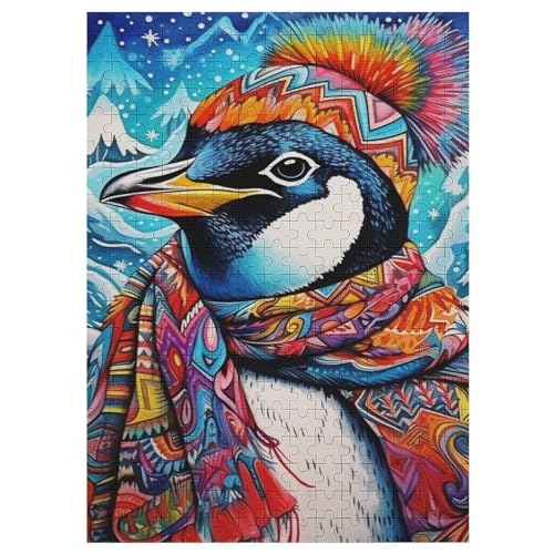 Pinguin Puzzle 300 Teile,Puzzles Für Erwachsene, Impossible Puzzle, Geschicklichkeitsspiel Für Die Ganze Familie, Puzzle Kinder,Holzpuzzle-Geschenk,Raumdekoration, （42×30cm） von GGJJTT