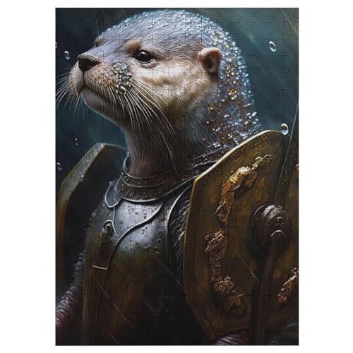 Pirat Otter Puzzles 300 Teile Für Jugendliche Kreatives Holzpuzzlespielzeug Familienspiel Schwierigkeitsgrad Herausforderungspuzzles （42×30cm） von GGJJTT