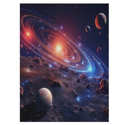 Planet – Puzzle 500 Teile, Holzpuzzle, Herausforderndes Geschicklichkeitsspiel Für Die Ganze Familie, Kinder Erwachsenenpuzzle Ab 12 Jahren （55×41cm） von GGJJTT