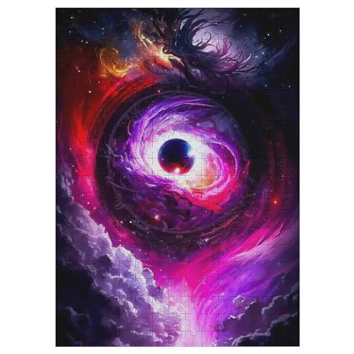 Planet Starry Sky Holzpuzzle Erwachsene - 300 Teiliges Jigsaw Knobelspiel - Puzzle Für Erwachsene & Kinder - Outdoor & Reisespielzeug - Geduldspiel （42×30cm） von GGJJTT